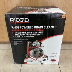 RIDGID K-400 POWERED DRAIN CLEANER.