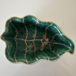 Vintage Oriental Dish Hand Painted Life Inside