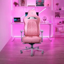 Razer Enki Quartz Pink Gaming Chair with Head Cushion