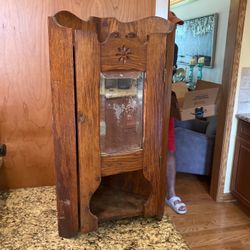 Vintage wooden medicine cabinet
