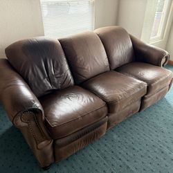 LEATHER COUCH - 90"