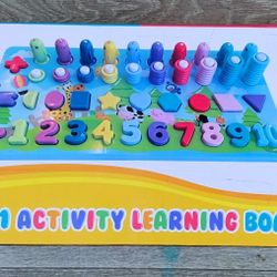 Kids Activity Learning Board 3+ Years - Looks New- No Missing Parts