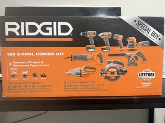 Rigid 8 Tool Combo Kit