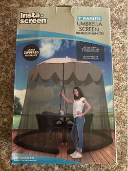 Umbrella screen Insta-screen table cover