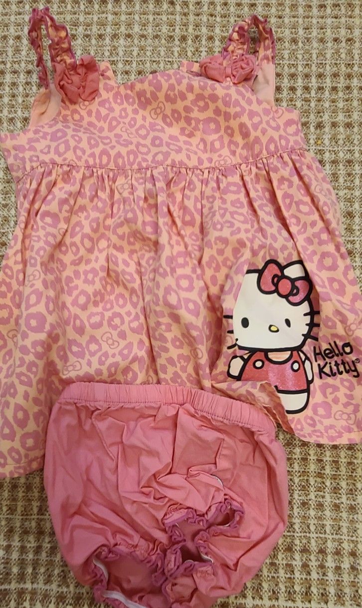 6/9 months Hello Kitty dress with diaper underwear cover $5