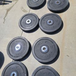Very nice olympic bumper weight plates. 45s  $1 a lb 45s Also Olympic iron weight plates $1 a lb 45s 35s 25s 10s 5s