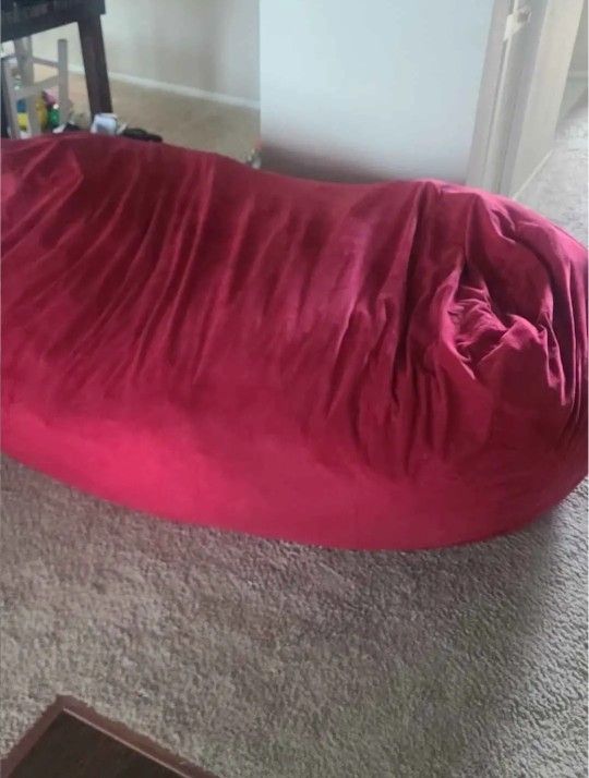 XL Bean Bag Sleeper Sofa β Wine Red