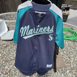 Vintage Seattle Mariners Baseball Jersey Mens Large Dynasty Series Official MLB