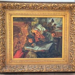 Giovanni Madonini Early 20th C. Italian Oil on Canvas Signed 38x34 Original