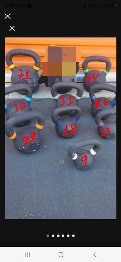 10Pcs Set-4/9-6/13- 8/18-10/22-12/26-14/31-16/35-20/44-24/53-32/71 kg/Lbs, Powder Coated Kettlebells