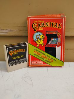 Atari 2600 The Official Carnival Game By Sega With Box!