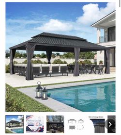 Brand New Purple Leaf 14x24 Permanent Hardtop Gazebo (Complete 7-Box Set)