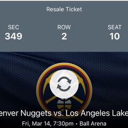 Nuggets Vs Lakers Tickets  