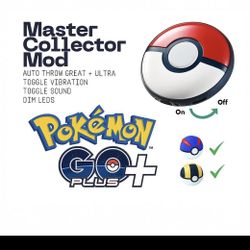 Pokemon GO Plus + **MOD Your Unit** Autothrow Great & Ultra - Master Collector Mod - Plus Plus