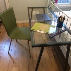 Glass Table With Iron Legs