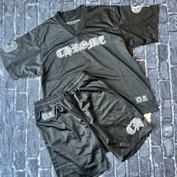 Chrome hearts black jersey set