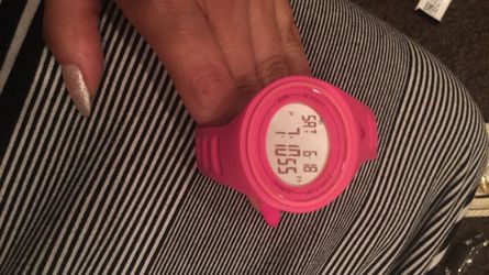 Adidas pink sport watch