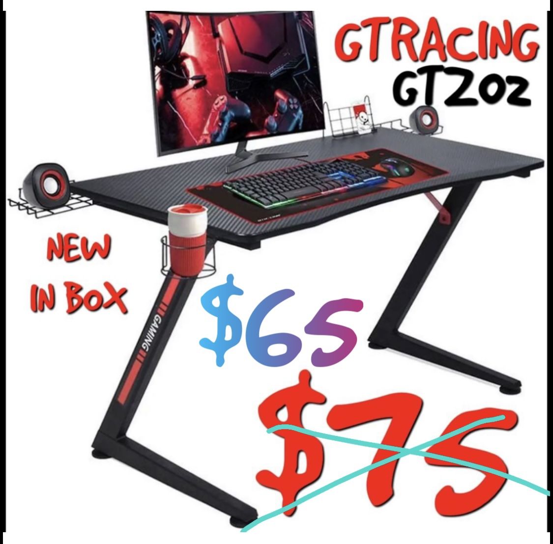 GTRACING GAME DESK NEW