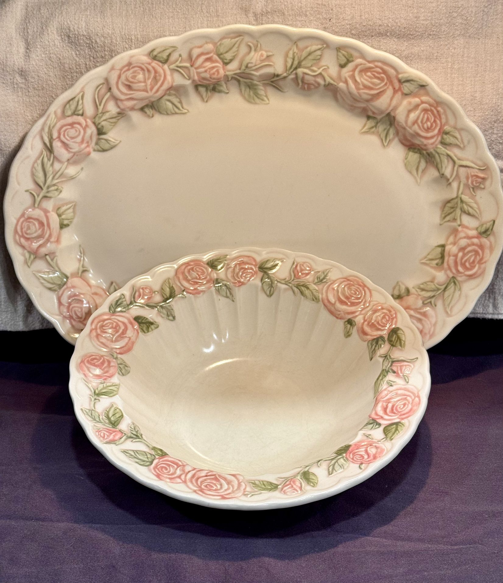 Vernon Ware - Serving Platter & Bowl Set