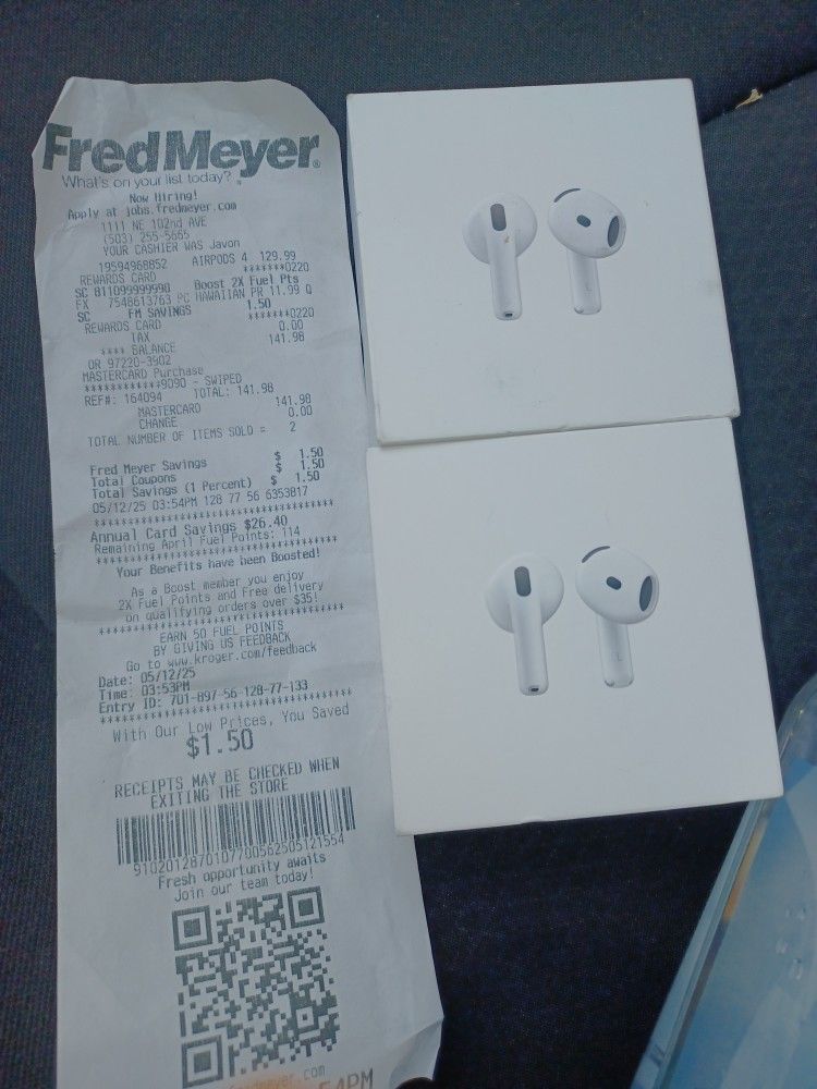 AIRPOD 4s two pair for $140