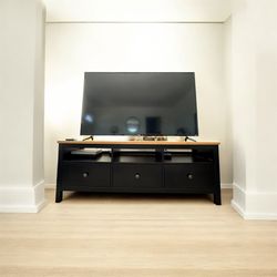IKEA HEMNES TV Stand / Media Console - Black-Brown with Solid Wood Top In Great Condition! Must Go!! 