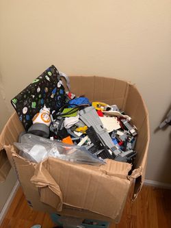 Large Lot of Mixed LEGO Bricks and Parts