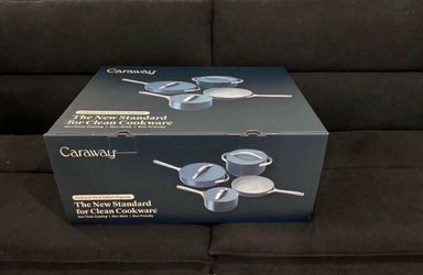 Caraway Ceramic Non-Stick Pots & Pans Cookware Set, 12- Piece, Navy