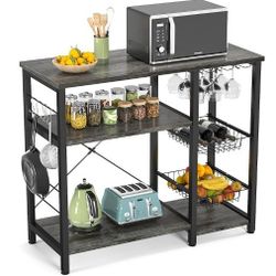 Bar Cabinet Coffee/Bakers Rack/Utility Stand 