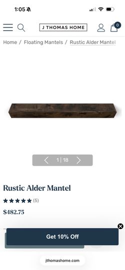 6 Ft Rustic Alder Mantel