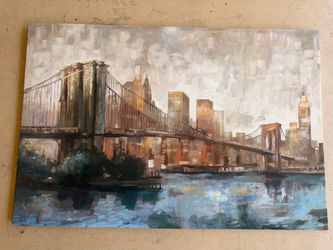 Canvas picture Brooklyn Bridge and skyline