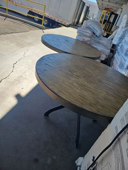 FREE Round Dining Tables with Metal Base – Set of 2