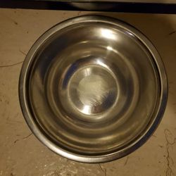 Silver Dog Food Bowl