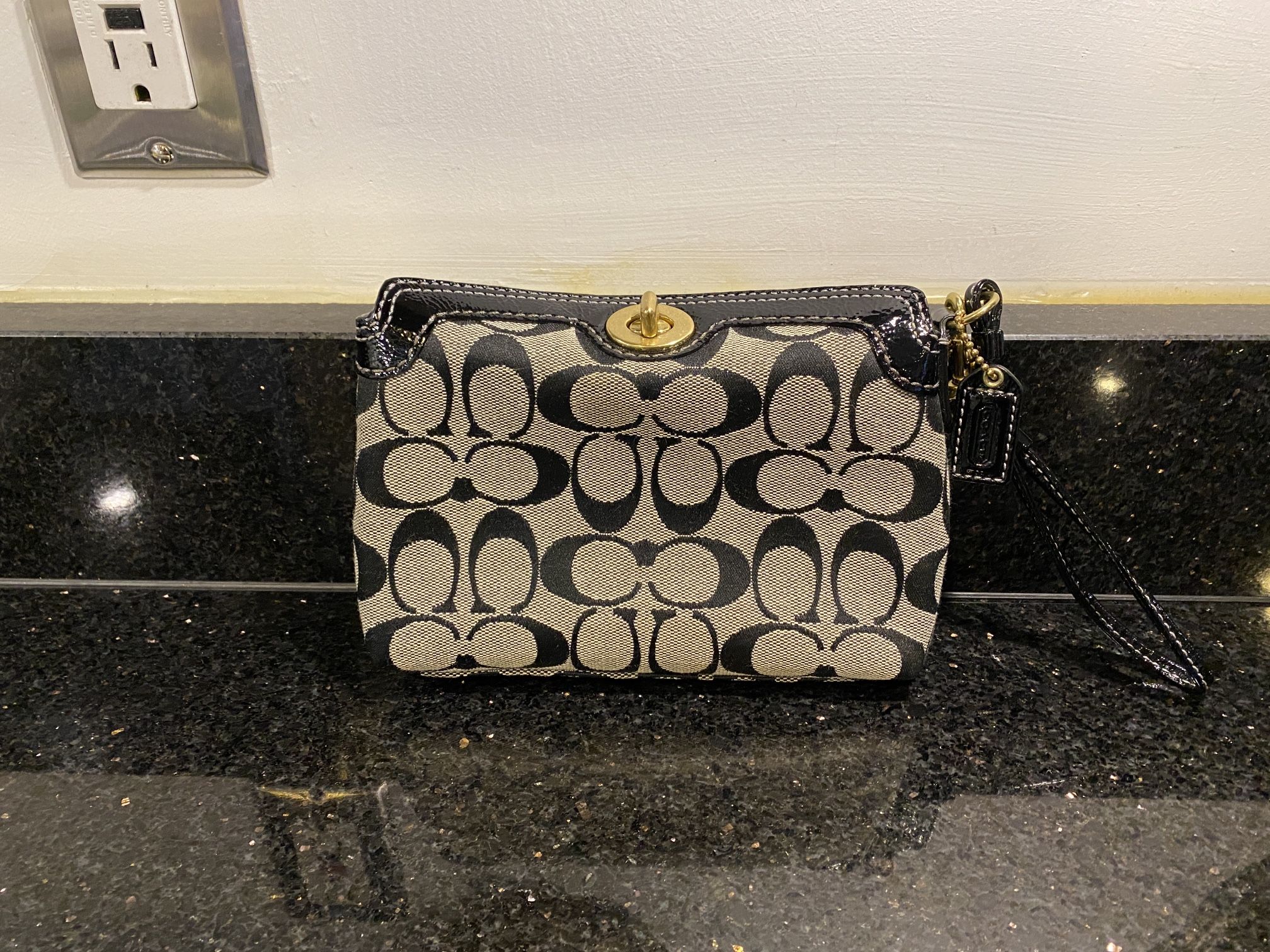 Coach Signature Classic C Monogram Mini Hand Purse