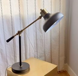 Threshold Adjustable Black & Brass Desk Lamp