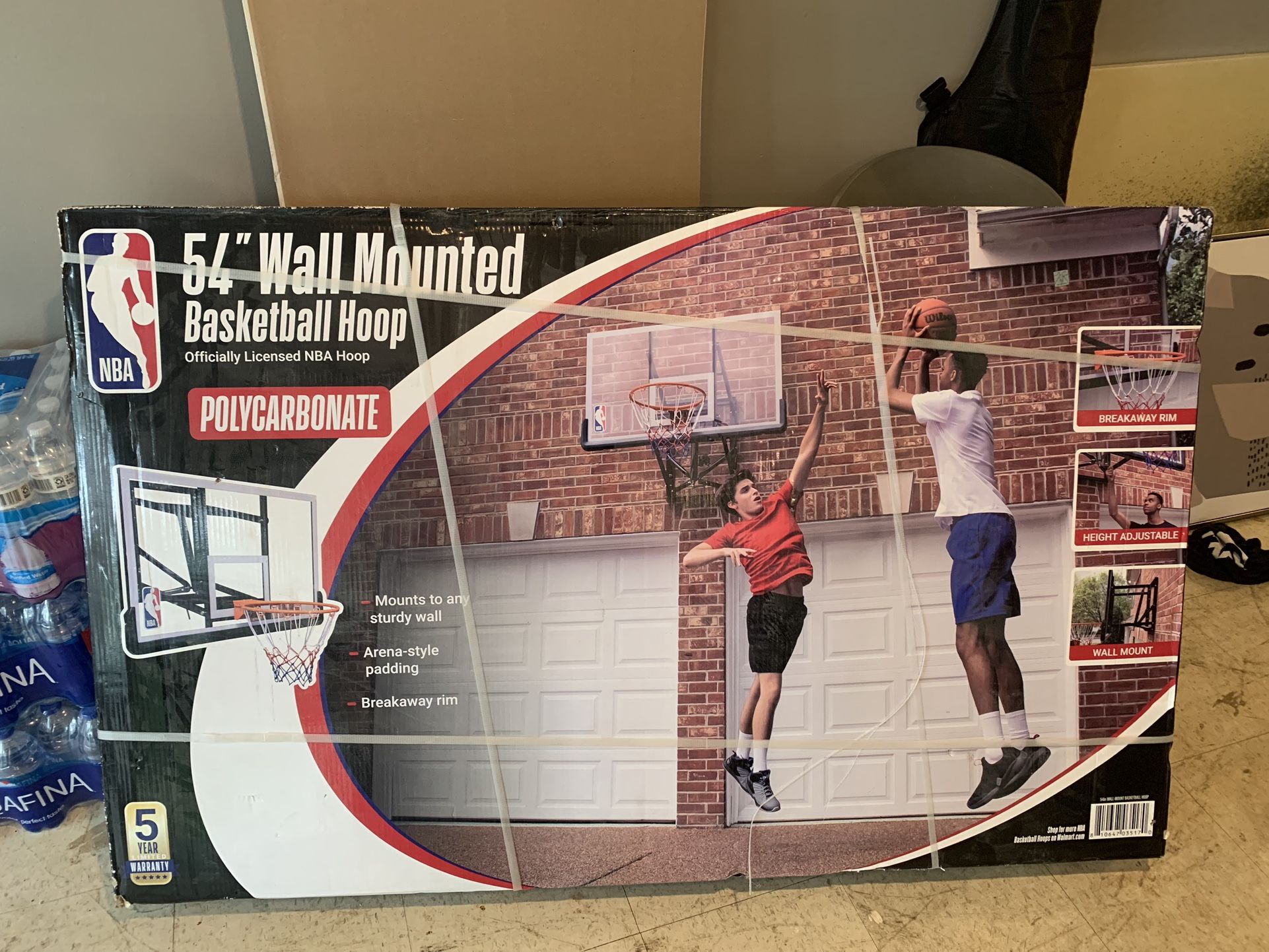 54” Wall Mount Basketball Hoop Brand New
