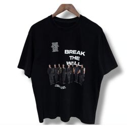 ATEEZ Unisex Break The Wall Tour Double Sided Graphic T Shirt Heavyweight XL