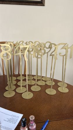 Table Numbers 1-18