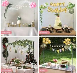 Adjustable Table Arches - Heavy Iron Structure, Can Be Extended From 2.6 Feet To 8.5 Feet - Wedding, Birthday Decorations