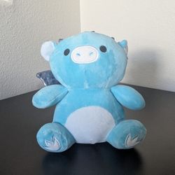 Squishmallows Squeezemellows 8 inch Gray the Blue Dragon 