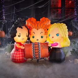 5 ft. LED Hocus Pocus Sanderson Sisters with Spell Book Inflatable