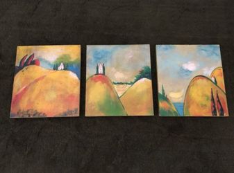 3 canvas artworks