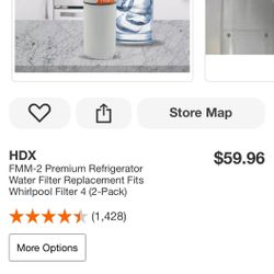 HDX Refrigerator Replacement Filter 2 Pack