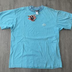 NWT Vintage 90s Gotcha Surf Skate Light Blue Shirt Men’s Size Medium