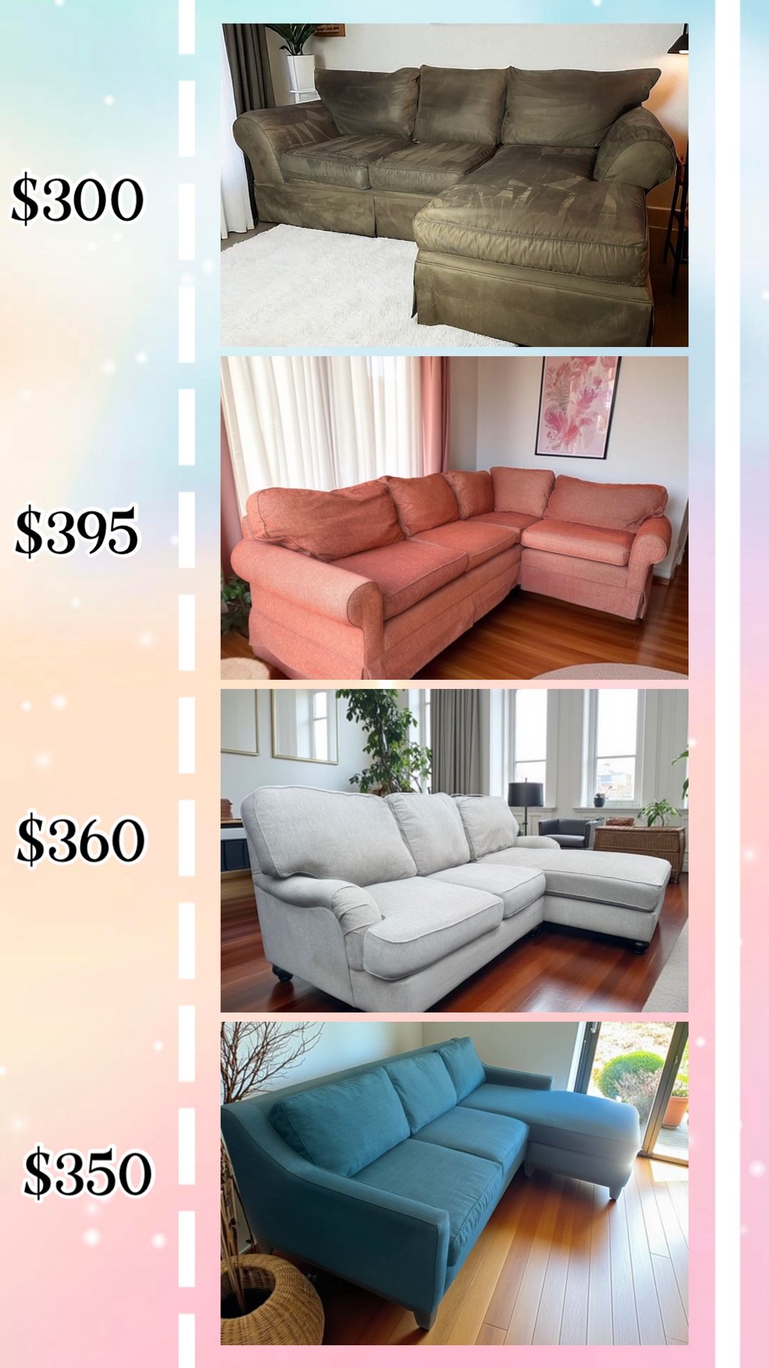 Affordable Vintage Sectional Sofas