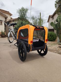 Sepnine dog trailer for bicycle