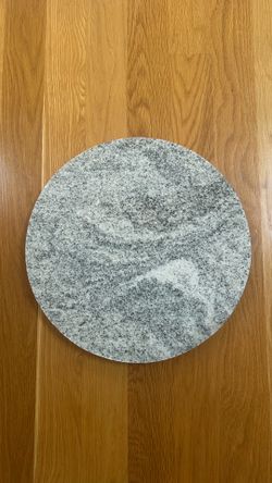 NEW Marble Stone Round Serving Platter - Grey