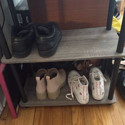 Brown/Black 3 Tier Shelf 30x30x12