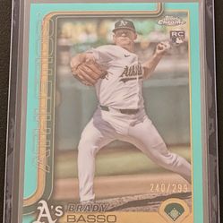 2025 Topps Chrome Brady Basso Rookie Teal Refractor #240/299