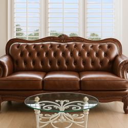 Elegant Leather Sofa
