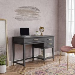 CosmoLiving by Cosmopolitan Westerleigh Lift-Top Computer Desk, Graphite Gray